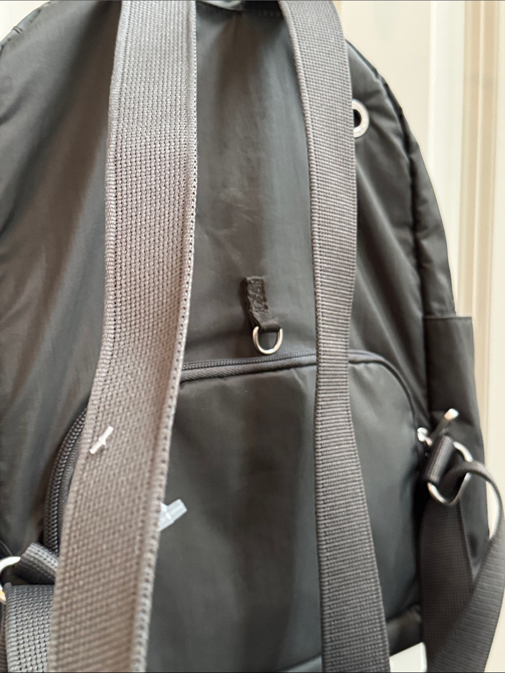 Baggallini Charcoal Black Lightweight Nylon Backpack - Picture 5 of 7